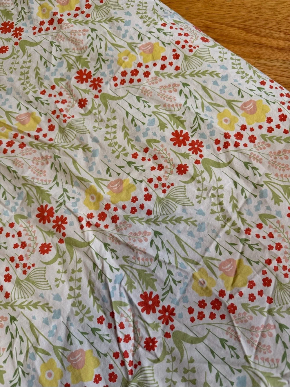 Crate & Kids Floral Cotton Crib Fitted Sheet